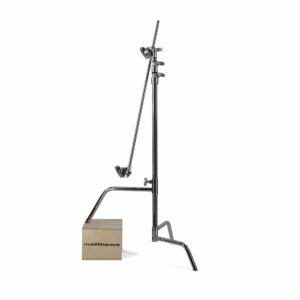 40" C-Stand W/Sliding Leg, Includes Grip Head & Arm - Chrome